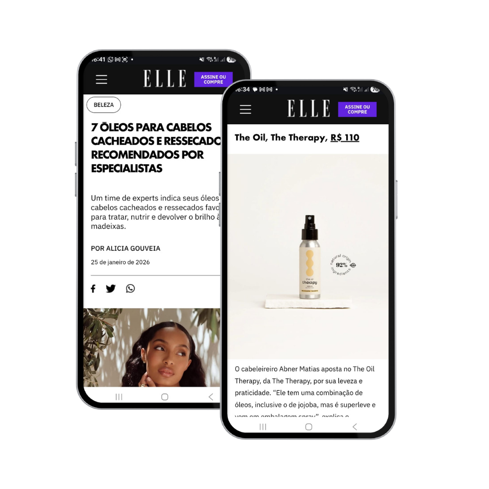 The Therapy na Elle - 7 óleos para cabelos cacheados